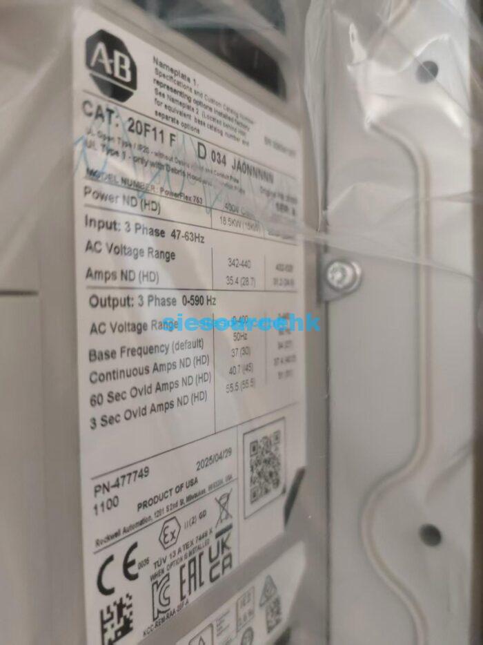 Allen-Bradley Inverter 20BC125A3ANNANC0 for Sale | SieSourcecontrol